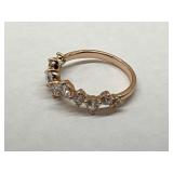 Rose Gold Over Jewelers Bronze+Austrian Crystal Rg