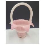 Tulip Shaped Art Glass Vase 5'W