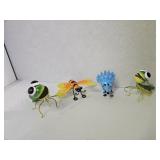 New Metal Garden Decor Grasshopper, Bee & Hedgehog