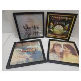 4 Framed Record Album Cover ONLY Juddas, Walsh+