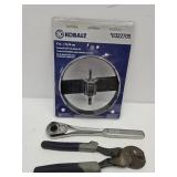 Craftsman 1/2' Ratchet, Kobalt Cutter &HoleSaw
