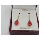 Earrings  14k Gold Wires with CZ