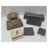 Vintage & Antique Dresser Boxes 2.5' to 10.5' L