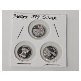 3 Grams .999 Fine Silver