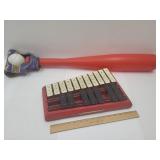 Vtg Ball+Bat + Wood+Metal Xylaphone No Handles