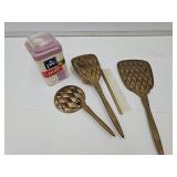 VTG  Hand Mirrors, Brush & Johnson's Cotton Tin