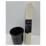 Black Utencil Canister 7' H & Non Grip Liner