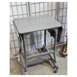 Vintage Metal Typewriter Stand with Wheels