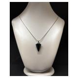 Black onyx Pendulum On Chain