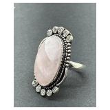 Rose Quartz 925 Ring