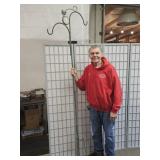 Large Shepherd's Hook with Glass Heart, See Size