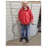 Metal Lawn & Garden Decor Hearts  41' & 44' high
