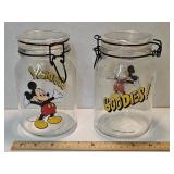 2 Mickey Mouse Goodies Jars