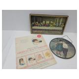 Porcelain Plaque, 3D Last Supper, 4 Beauty Pics