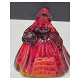 Boyd Amberina Glass Lady 3 3/4' high