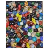 Lot Of Glass Beads And Floral Plant Stones