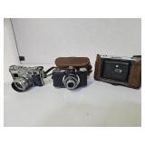 3 Vintage Cameras Kodak, Spartus & Neoca