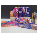 Large Lot Of Ziploc+Hefty Storage Bags