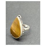 925 Tigers Eye Ring