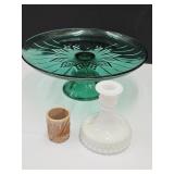 Joe St Clair Toothpicker, Teal Cake Stand +
