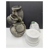 Garden Decor Frog,  Water Fountain w Pump see pics