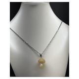 Yellow Quartz Mushroom On Chain