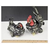 MCM Ceramic Hen & Rooster Set