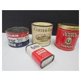 VTG Tins,  De Luxe Coffee, Union Leader Tobacco +
