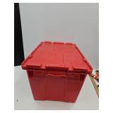 Red Scissor Lid Tote