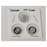 3 Grams .999 Fine Silver
