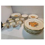 Mikiasa Garden Club Dinnerware Set w Scissor Tote