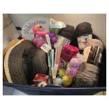Lot of Hats, Yarn, Easter Decor +