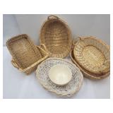 USA Pottery Bowl 8'W+Home Decor Baskets
