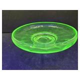 Uranium Glass Dish 7" W