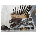 Antique Tools, Draw Knife, Gear Puller, Bits+