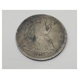 1877 Silver Seated Liberty Half Dollar Coin