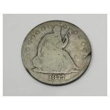 1877 S Silver Seated Liberty Half Dollar Coin