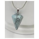Blue Howlite Pendant on Chain
