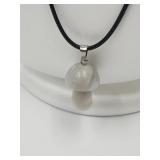 Granite Mushroom on Cord Necklace