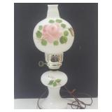 Vintage Milkglass Table Lamp 17" high