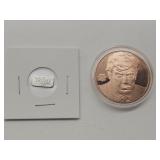 Trump 1 Gram Silver Bar & 1 Oz Copper Round