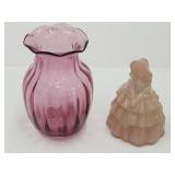 Boyd Glass Lady & Pilgrim Glass Vase