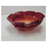 Imperial Red Slag Glass Bowl 9" wide