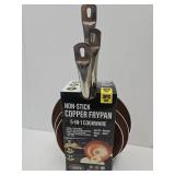 NEW 3 Pc. Non Stick Copper Fry Pan