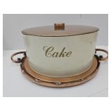 Vintage Gregorian Solid Copper Bottom Cake Plate