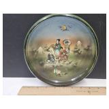 Czechoslovakia Hand Painted Dish 8"w