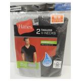 2 Sz. Med. Hanes V Neck Shirts