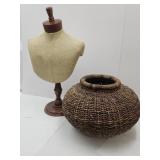 Table Top Bust & Decor Basket