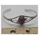 925 Silver & Garnet Bracelet