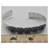 925 Silver & Blue Lapis Bracelet